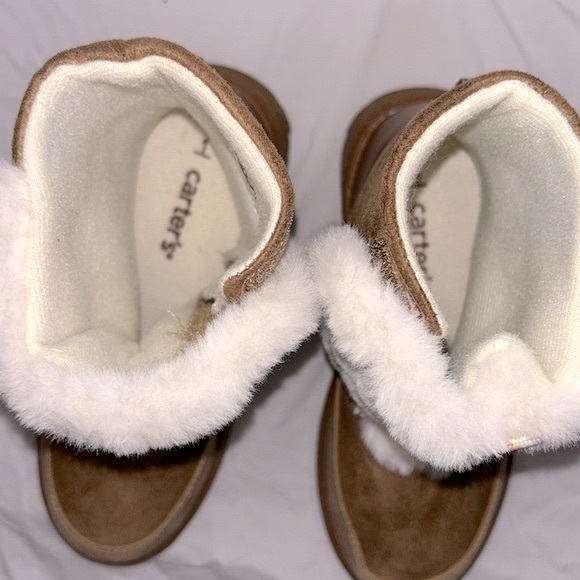 NWOT Carter’s Ariella Faux-Fur High-Traction Lug Sole Little Kids Winter Boots - Picture 9 of 16